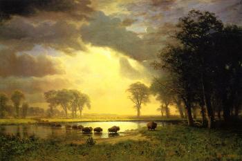 Albert Bierstadt : The Buffalo Trail